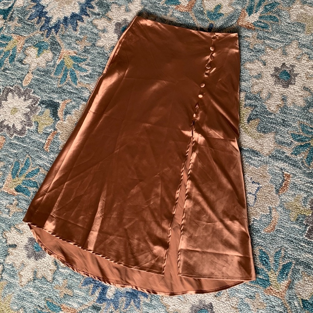 Silky Midi Skirt